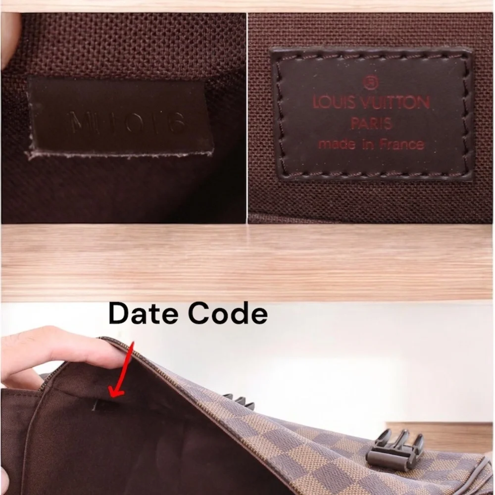 Louis Vuitton Melville Reporter Damier Ebene Messenger Crossbody Bag P0006